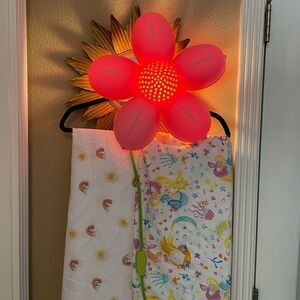 IKEA Pink Flower Wall Lamp Two Flat Sheets Kute Kids Mermaids Pillowfort rainbow